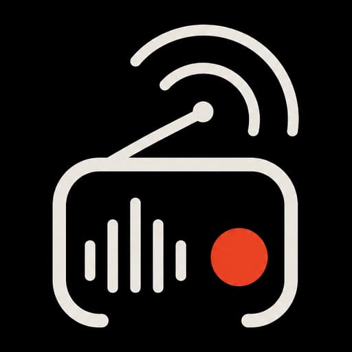 The Duor Radio mark: a radio set with an orange tuning dot